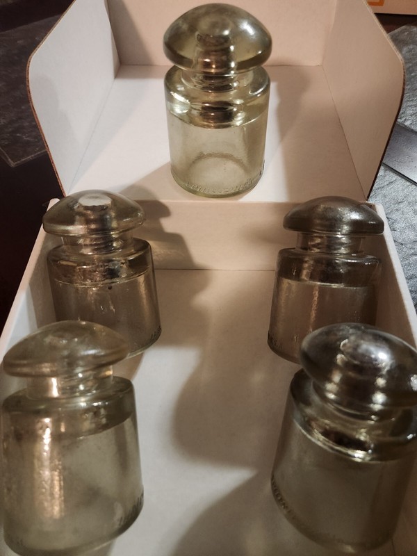 Armstrong's vintage glass insulators