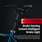 ROCKBROS Bike Tail Light Rechargeable Waterproof Smart Rear Light Auto-sensing