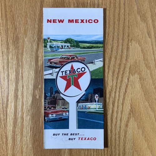 Texaco Map New Mexico Albuquerque Las Cruces Gallup 1960 Gas Oil Advertising