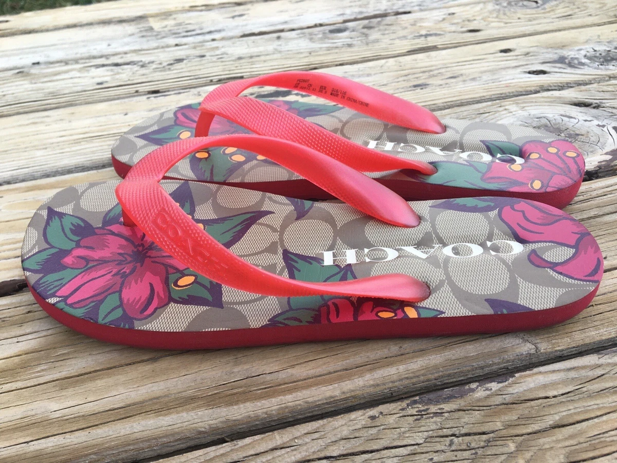 Coach floral sandals sale