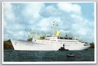 Postcard Swedish American Line Passenger Steamship  MS "Stockholm"