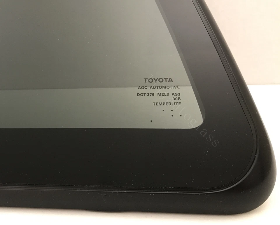 Fit 17-23 Toyota Tacoma Pickup Back Power Slider Window Glass OE Logo W/O Center Foto 3 de 4