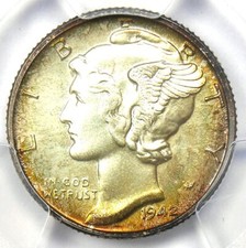 1942 Proof Mercury Dime 10C Coin - Certified PCGS PR68 (PF68) - $1,550 Value