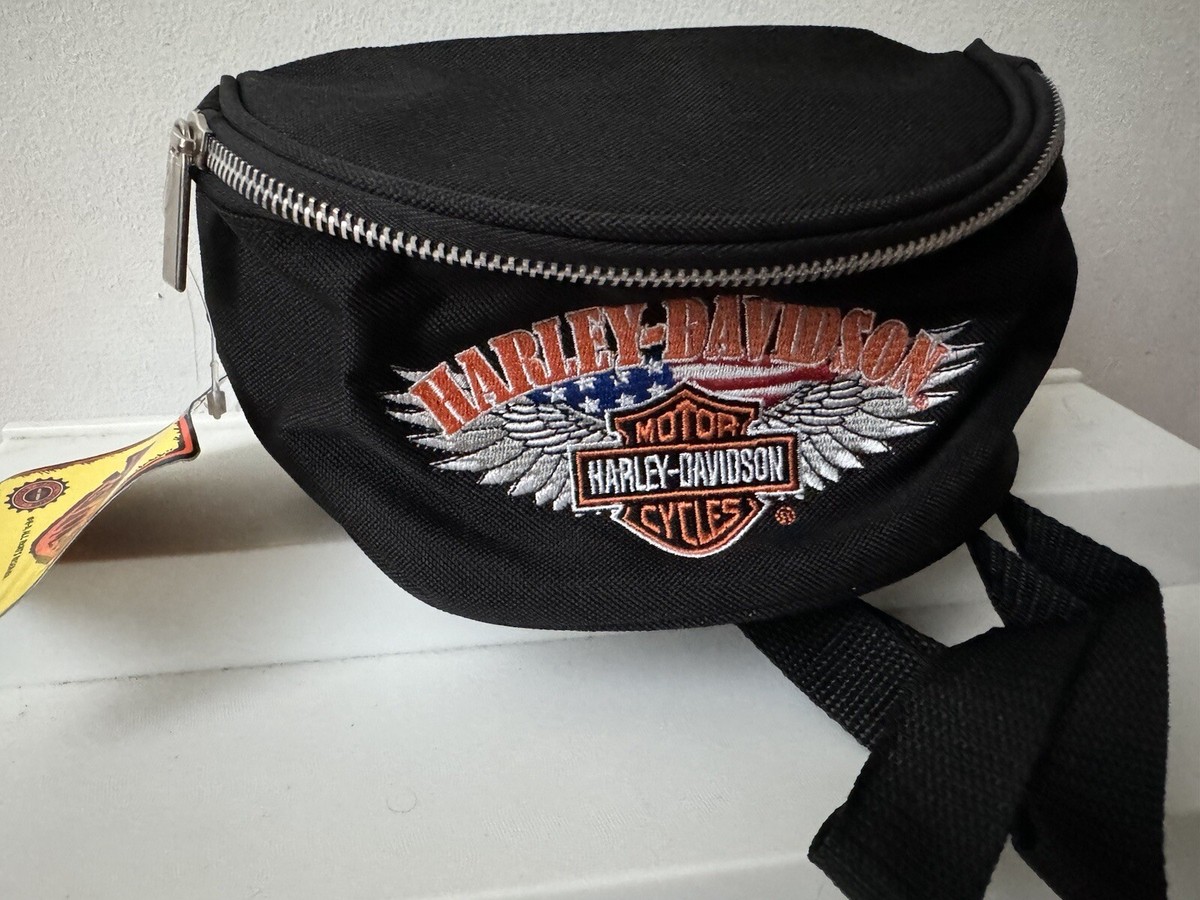 NWT, Harley-Davidson Motor Cycles Winged Black Bar &Shield Fanny