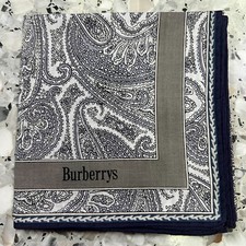 MAN HANKY DARK BLUE  BLACK PAISLEY CLASSIC VTG COTTON POCKET ART SQUARE18   B64