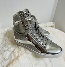 Pastry Dance Glitter Silver Dance Hip Hop Sneaker Shoes Sz 7.5