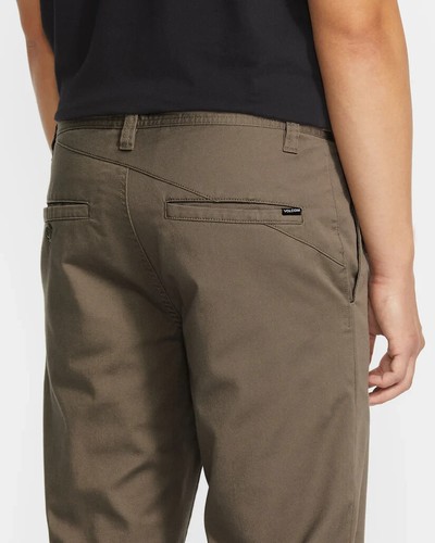 Volcom Frickin Modern Stretch Mens Pants - Mushroom 36 X 32 NWT $65 - Picture 7 of 8