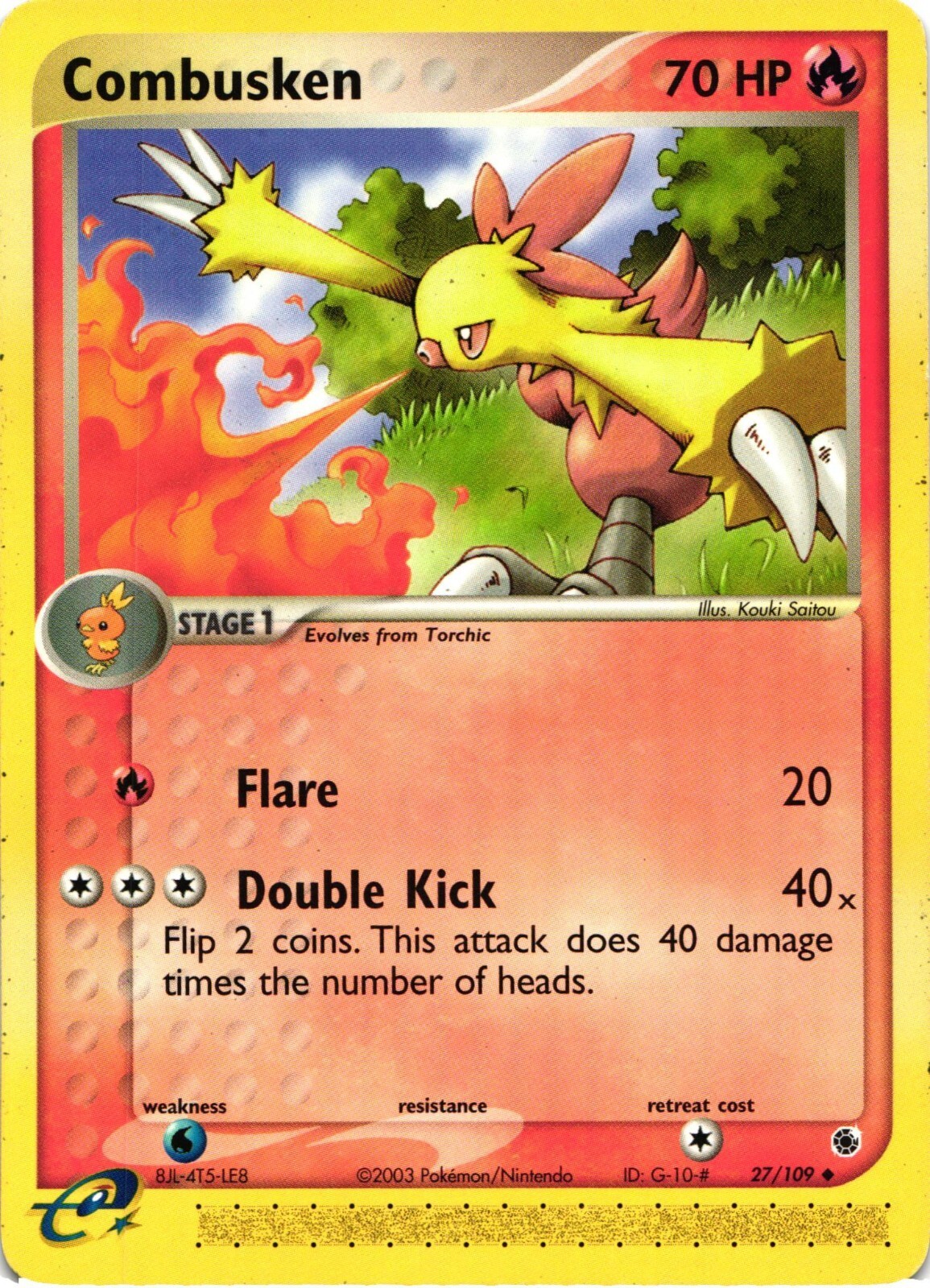 Combusken 27/109 - Pokemon Card Ruby & Sapphire NM