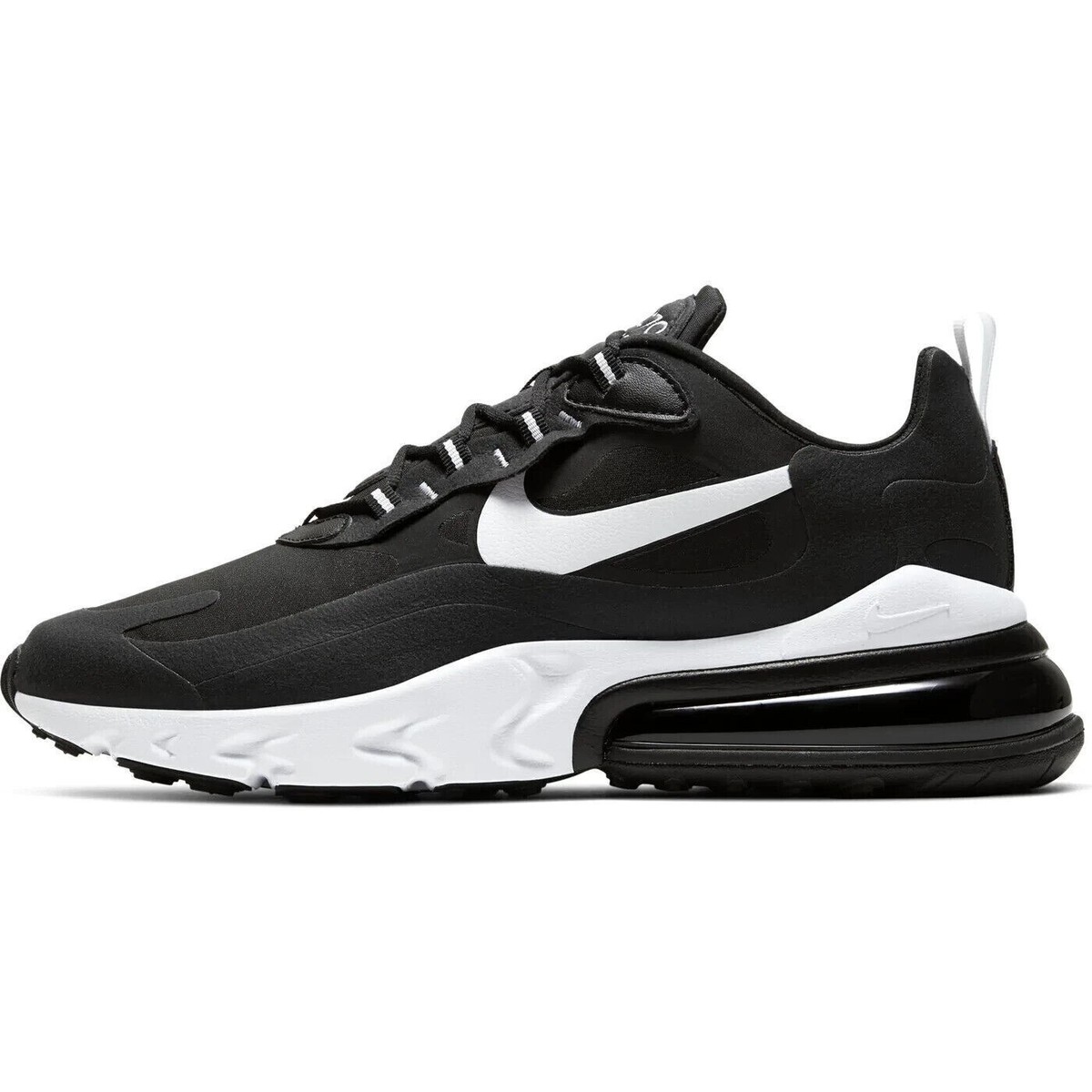 NIKE AIR MAX 270 REACT Sz 10 BLK WHITE 1 90 95 97 98 720 tn plus