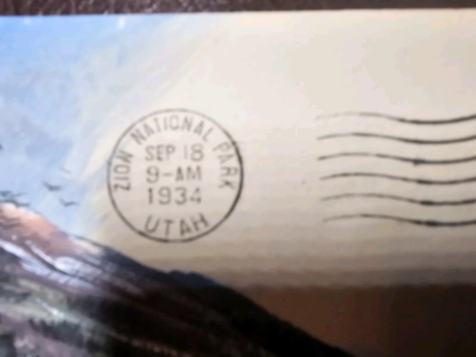  USPS FDC SC# 747  8C          A O HENRY HAND PAINTED ZION NATIONAL PARK 1934 - Image 4 of 4