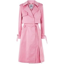 Milly Duchesse Satin Trench Coat Pink Size Xs (refr4)