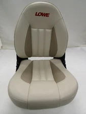 LOWE TEMPRESS FISH-ONI FOLDING FISHING SEAT TAN / BEIGE / RED MARINE BOAT