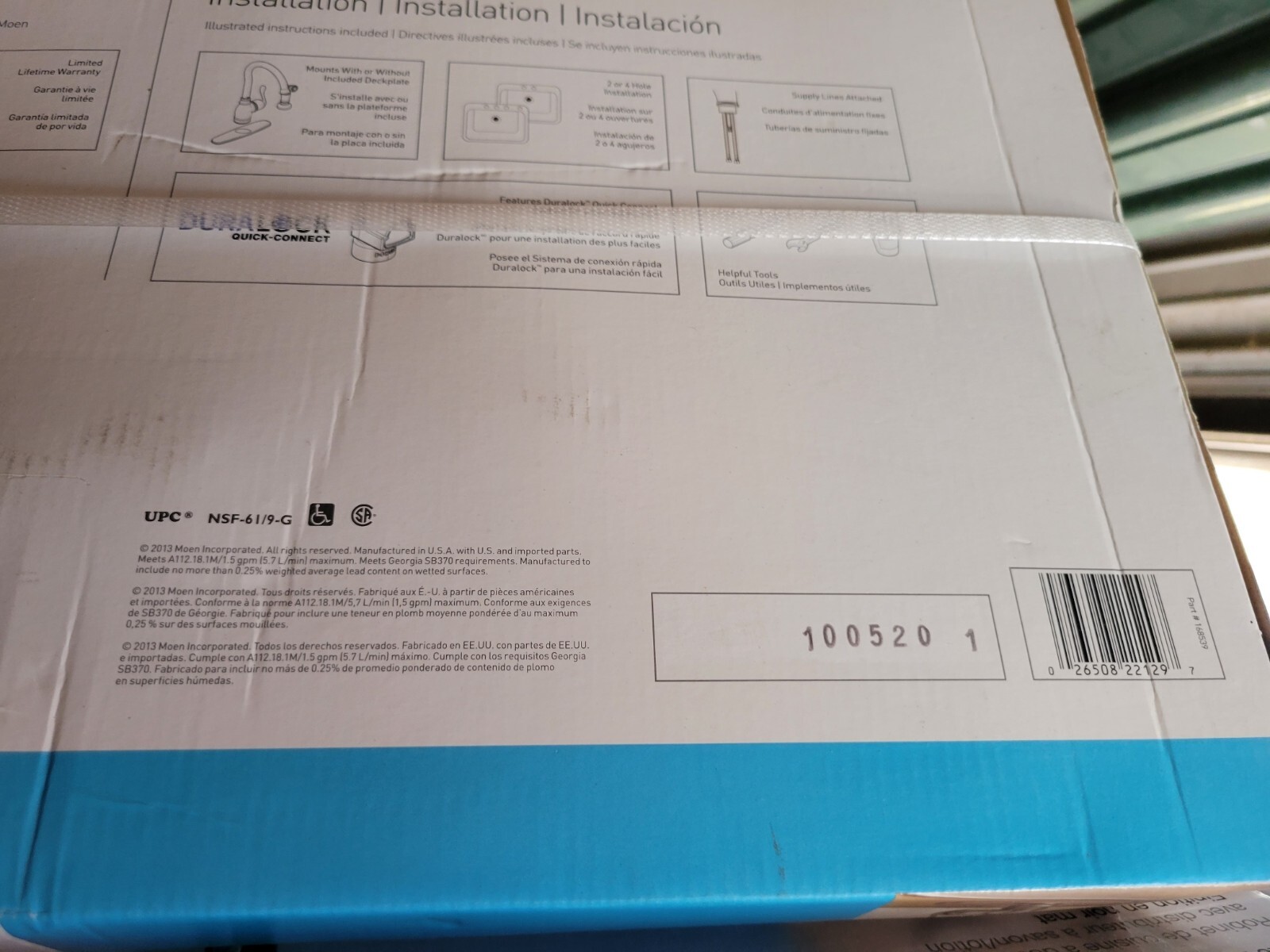 moen anabelle spot resist stainless 1-handle deck-mount high-arc handle kitchen
