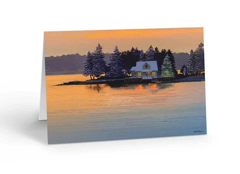 STONEHOUSE COLLECTION Christmas Lakehouse - 18 Christmas Cards and Envelopes - 20140