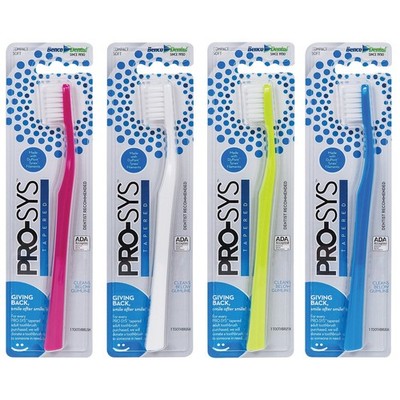   Adult Tapered Soft Toothbrush (Colorful 4-Pack) - ADA Accepted, Made with S...