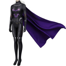Black Panther Jumpsuit Wakanda Forever Shuri Cosplay Costume Cape Halloween