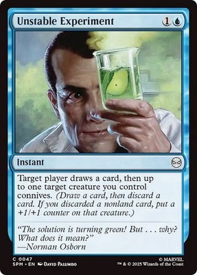 UNSTABLE EXPERIMENT x4 mtg NM-M Marvel's Spider-Man 4 Common