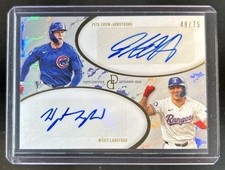 2025 Topps Dynamic Duals Pete Crow-Armstrong Wyatt Langford Dual Auto Silver /75