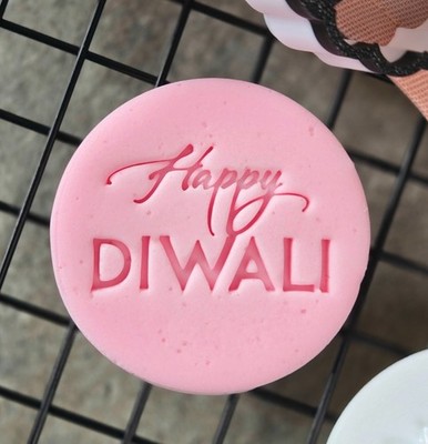 Happy Diwali Fondant Präger | Diwali Keksstempel mit Schrift | M&S Keks