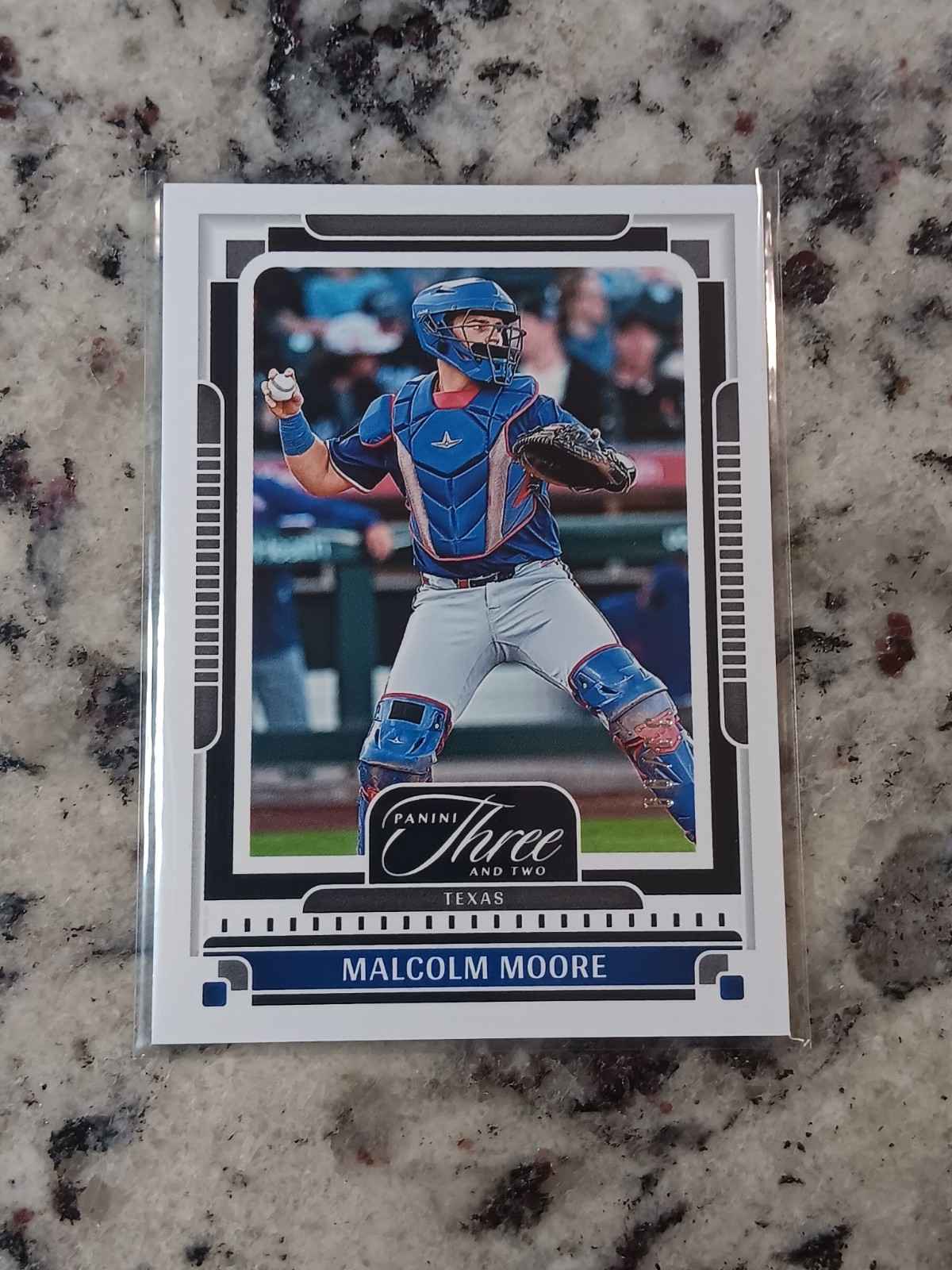 2025 Panini Three And Two #25 Malcolm Moore Texas Rangers /99 