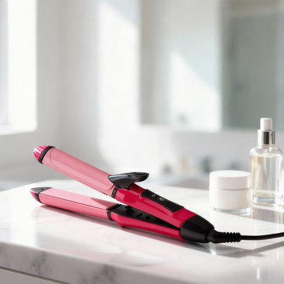 Nova 2-in-1 Hair Straightener Curler NH-2009 Ceramic Flat Iron Fast Heat