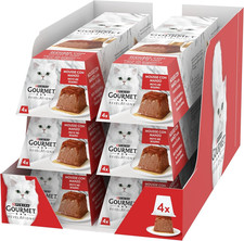 GOURMET Cibo Umido per Gatti Adulti Mousse in 24 Confezioni Da 57g Manzo Pesce..