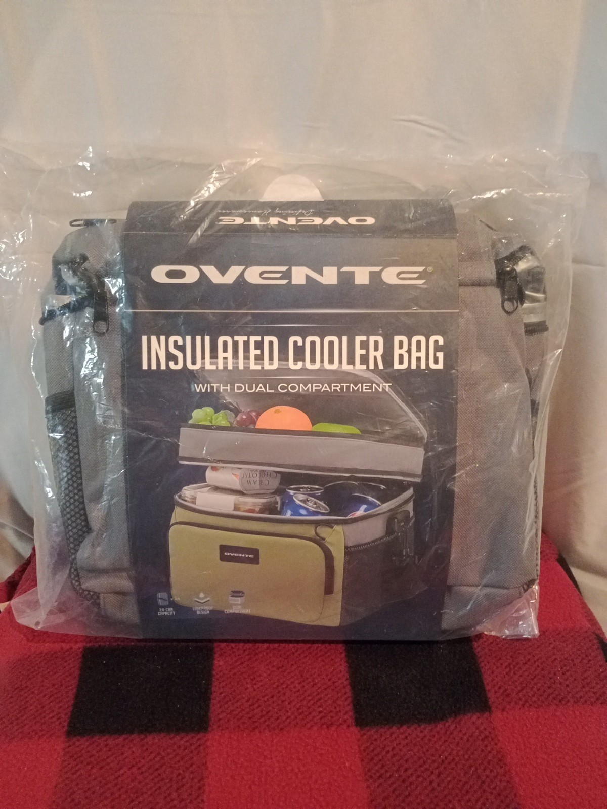 Bolsa refrigeradora OVENTE bolsa de almuerzo aislada refrigerador de playa - compartimentos