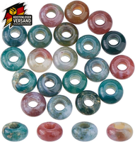 NatüRliche Achatperlen 10Mm FüR Schmuckherstellung, Rondelle, 20 StüCk, Vielseit