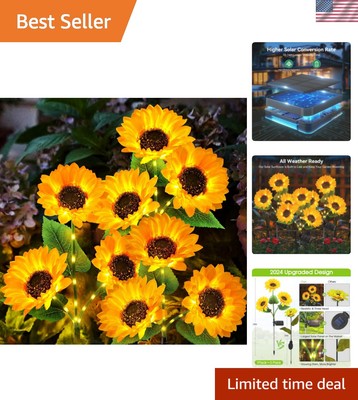 KOOPER Waterproof Solar Sunflowers - Decorative Lights for Outdoor Spaces