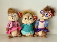 TY Beanie Babies Set Of 3 - Brittany Eleanor & Jeanette (Alvin & the Chipmunks)