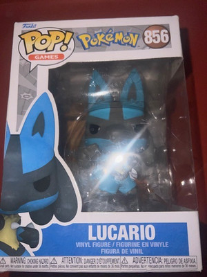 Pokemon LUCARIO Funko Pop Games #856! Damaged box.