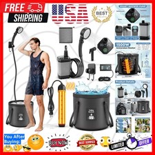 Portable Shower with Heater 6000mAh Rechargeable Camping Shower with LED Disp...