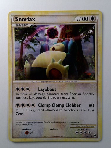 Pokemon Snorlax 33/95 Call of Legends Non Holo Rare