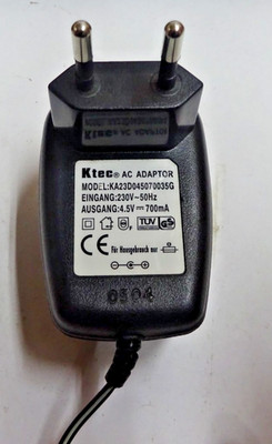 Ktec *KA23D045070035G* Netzteil / ADAPTER / 4.5V- 700mA ***#NT4365