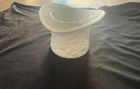 Estate Sale Find Vintage Fenton White Milk Glass Daisy and Button Top Hat Bowl
