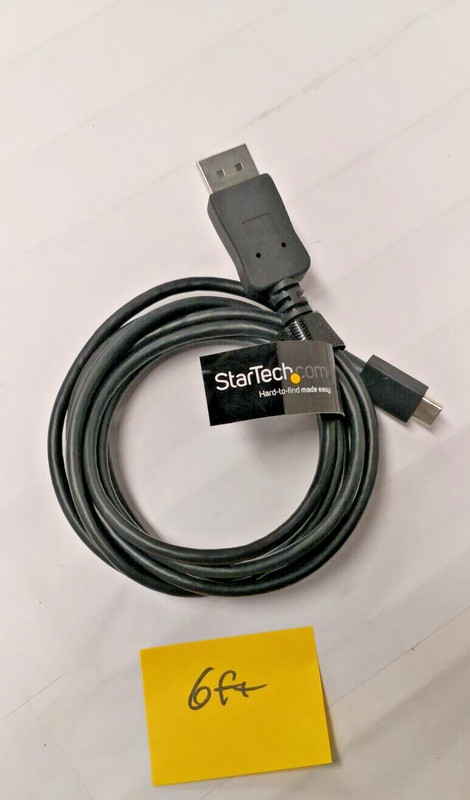 StarTech 6ft long USBC / USB-C To DisplayPort DP Adapter Cable for laptops id2