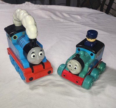 Vtg THOMAS THE TRAIN Lot Of 2 Toys! 1997 TOMY Push-N-Go + 2009 Light Up Talking