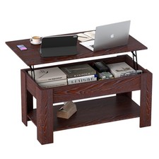 FDW Lift Coffee Table with Hidden Compartment and Storage Shelf Wooden Lift Tabl