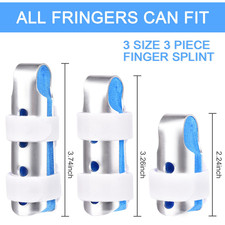 Finger Splint, 3-Size Set for Middle, Pinky Thumb, Lightweight Great for ...
