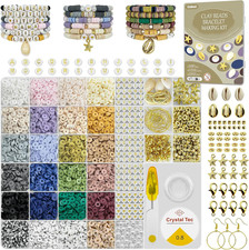 6300 Pcs Clay Beads Bracelet Making Kit for Adults, 24 Colors 6Mm Clay Beads for