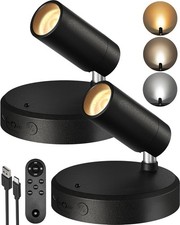 Spotlights Indoor with Remote, 5500mAh Rechargeable Picture Lights, Wireless ...