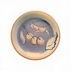 Stangl Pottery Hand Painted Cherry Fruit Plate Terra Rose Blue #3292 Signed 1940