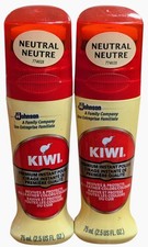 2 Kiwi Premium Instant Polish Neutral All Leather Revives Protects - 2.5 oz Each