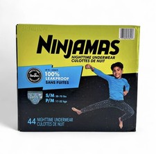 Pampers Ninjamas Nighttime Leakproof Underwear for Boys Size S/M - 44 Count