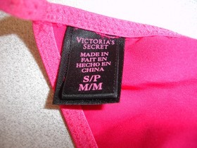 NEW Victoria's Secret VTG Sexy Little Things Pink Satin Thong Panty Small