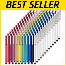 Slim Stylus Pen Pack: 130 Universal Digital Pens, 10 Colors