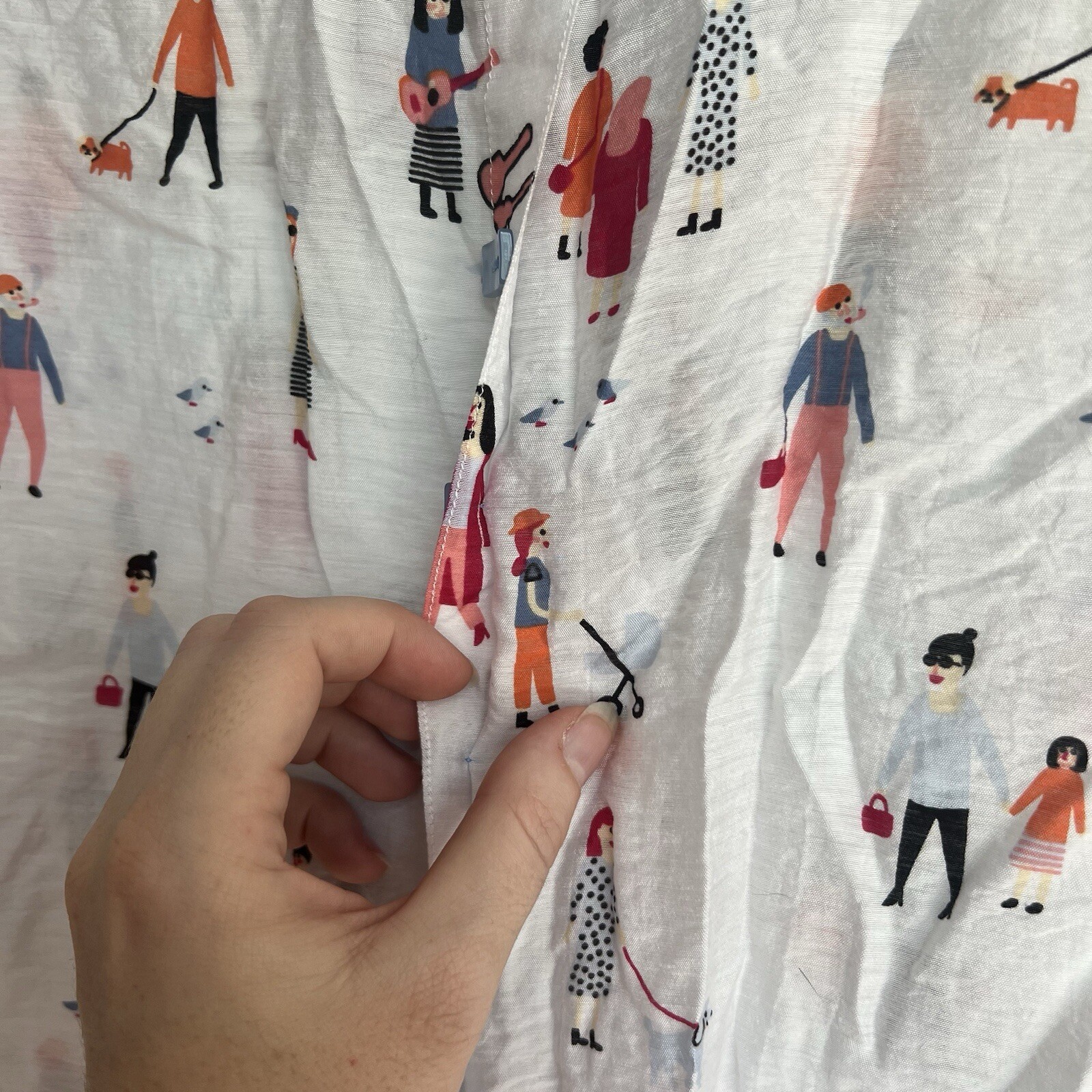 Multiples PM Unique Top With Rectangle Buttons Pe… - image 13