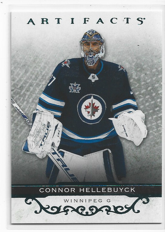 21-22 Upper Deck Artifacts Turquoise Parallel Connor Hellebuyck #112