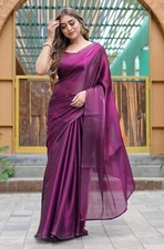 Women's Ready to Wear Silk One Minute Readymade Traditional Wine Saree