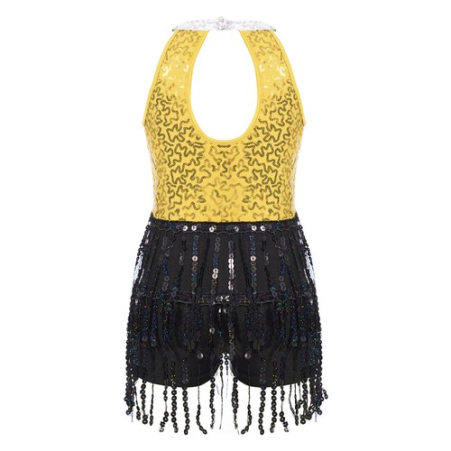 Girls Sequins Ballet Dress Tassel Latin Jazz Rumba Modern Performance Dancewear - Picture 29 of 56